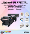 McLaud MP2430 Triple (3) Heads DTF Printer , 24" wide with Conveyor Type Powder Dryer, Automatic Operation, The Photo Quality DTF Printer (8 Colors + 4 White)