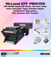 McLaud MP2440 Quad (4) Head DTF Printer , 24" wide with Conveyor Type Powder Dryer, Automatic Operation, The Fastest DTF Printer