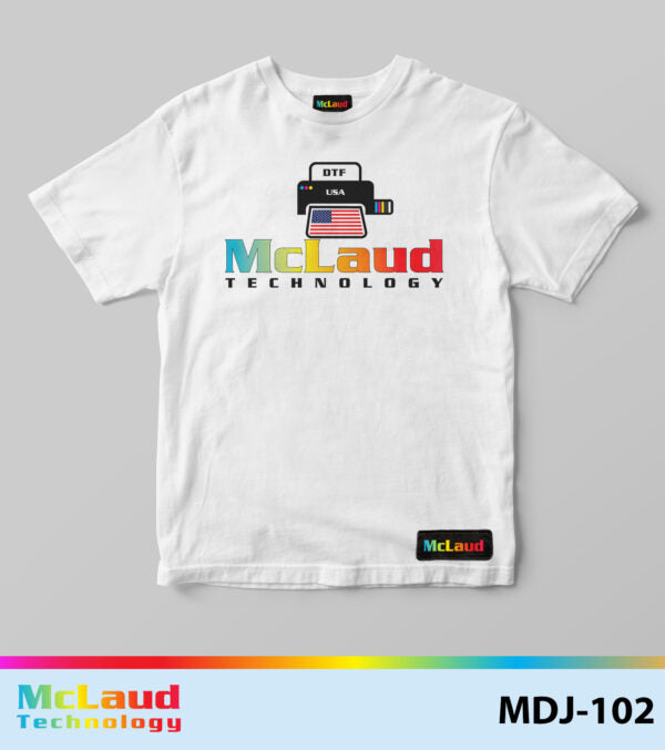 McLaud White T-Shirt + Free A3 Size DTF Heat Transfer Sample –